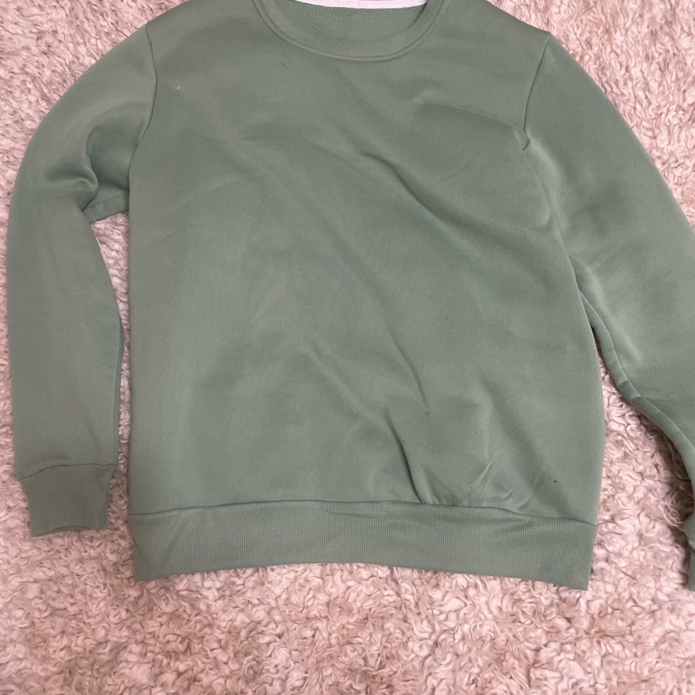 Mint Green Fleece Crewneck Sweatshirt
